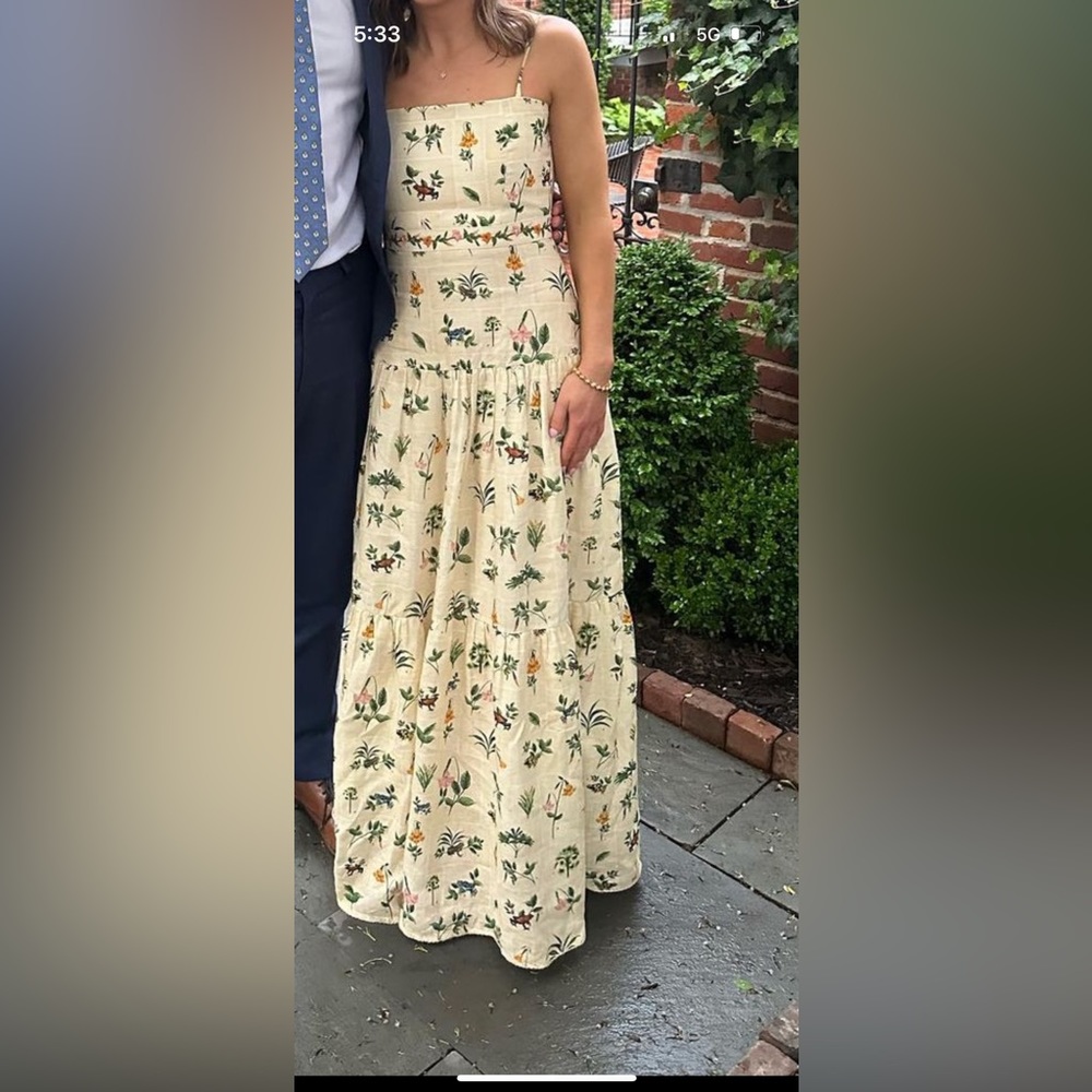 Agua by Agua Bendita Ranas Lima Maxi Dress, Size Small